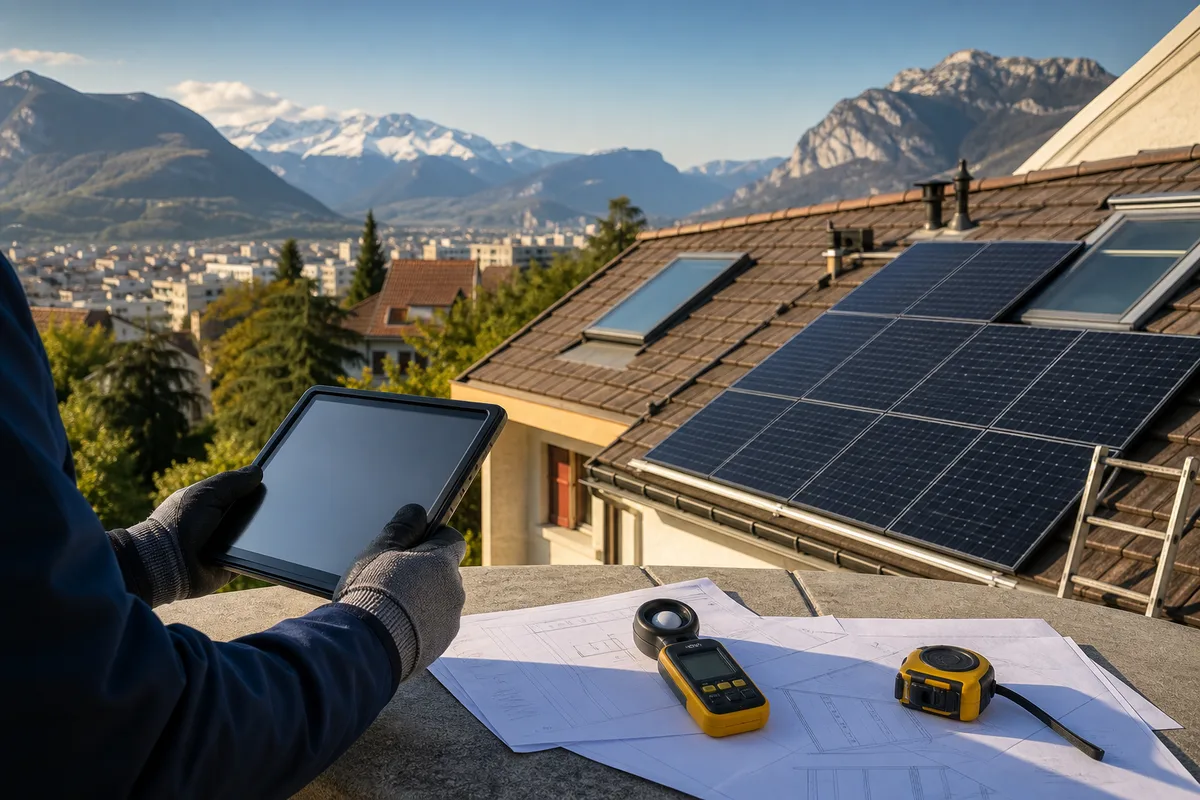 Bien dimensionner sa puissance solaire à Grenoble : la méthode complète : illustration en situation