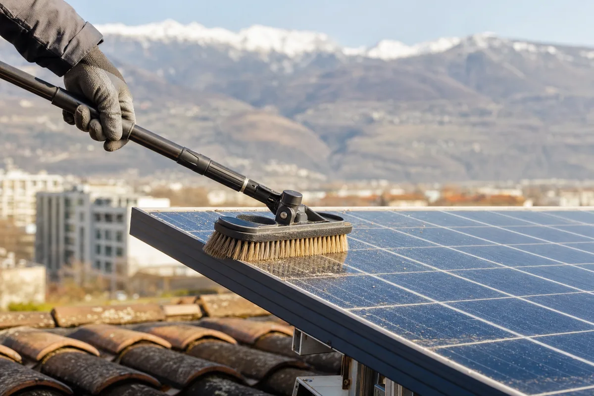 Entretien des panneaux solaires à Grenoble : quelle fréquence en cuvette : détail technique