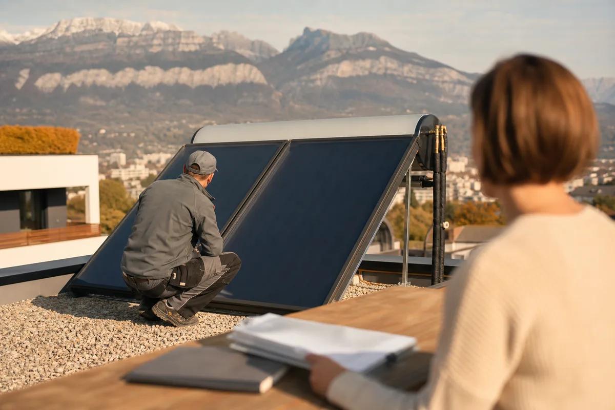 Prime solaire thermique à Grenoble : jusqu'à 2 000 € de la Métropole : illustration en situation
