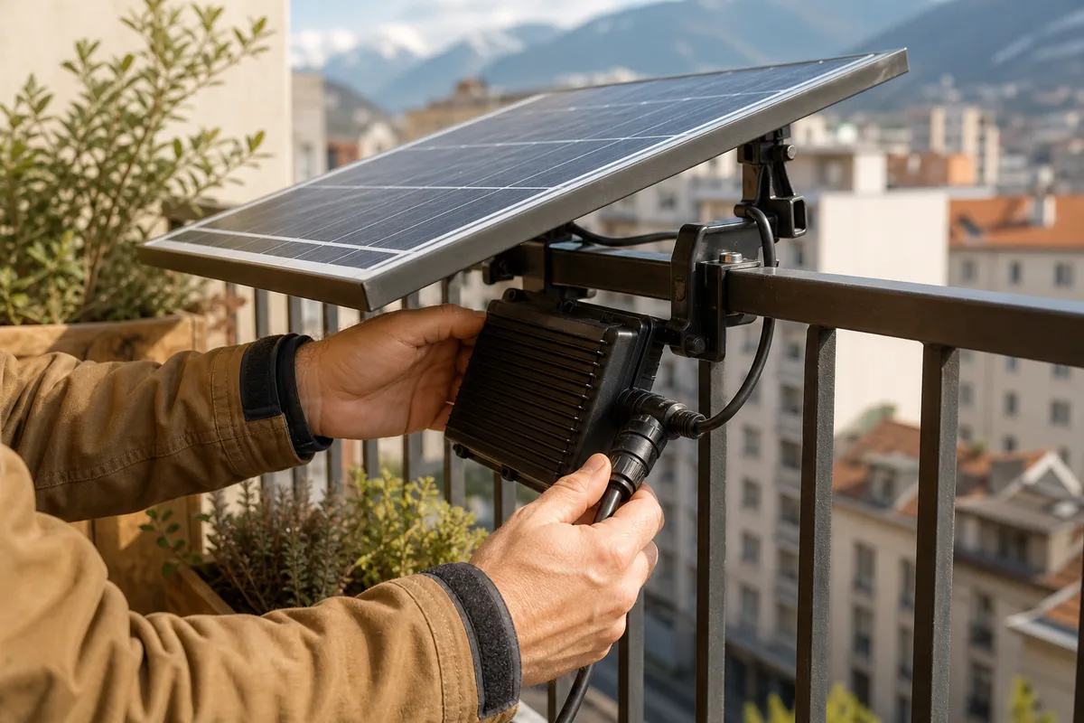 Solaire en copropriété à Grenoble : appartement, balcon, projet collectif : détail technique