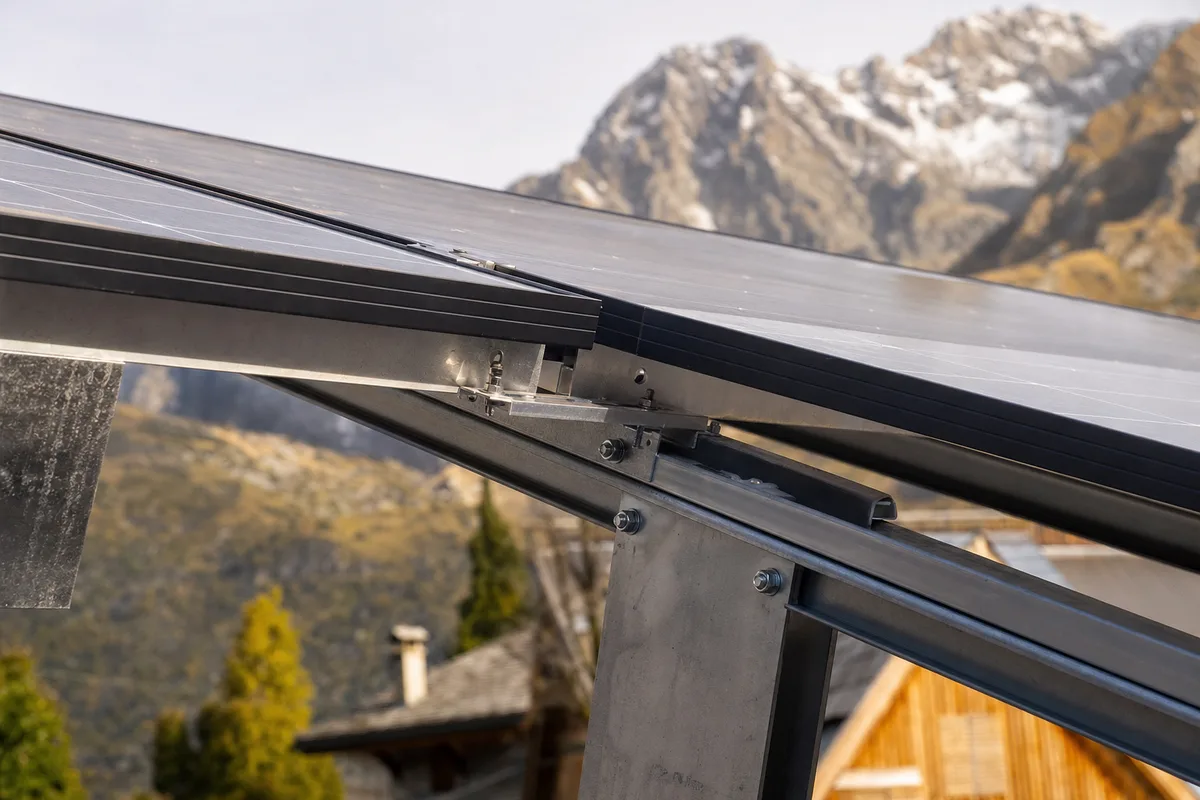 Carport solaire à Grenoble : détail technique du matériel