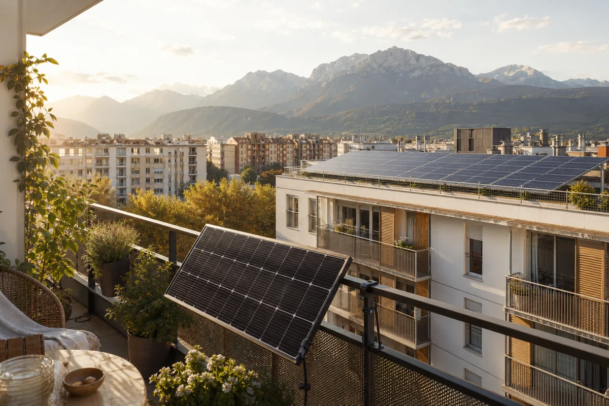 Solaire en copropriété à Grenoble : appartement, balcon, projet collectif