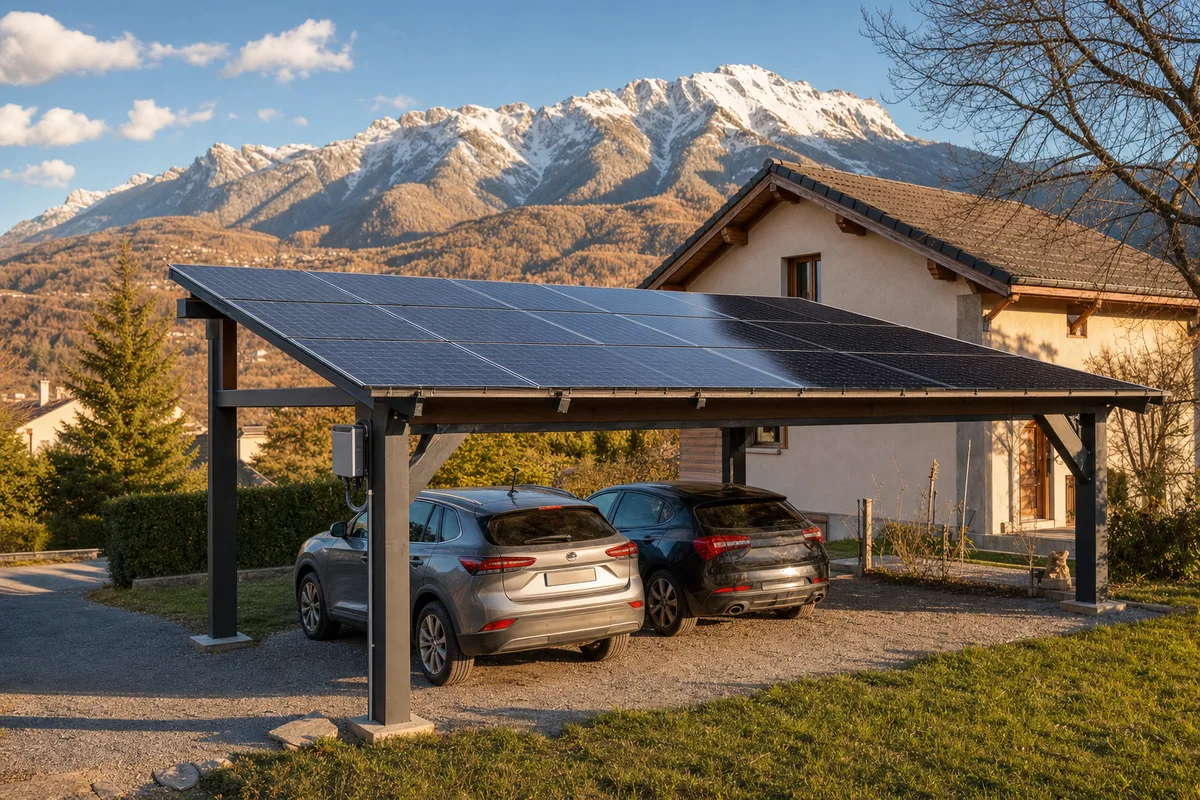 Carport solaire à Grenoble